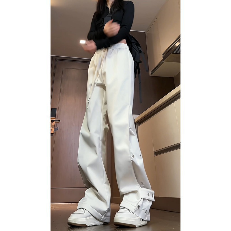 Tailored Trouser Wide - 와이드 레그 팬츠 Y2K 여성용 가을