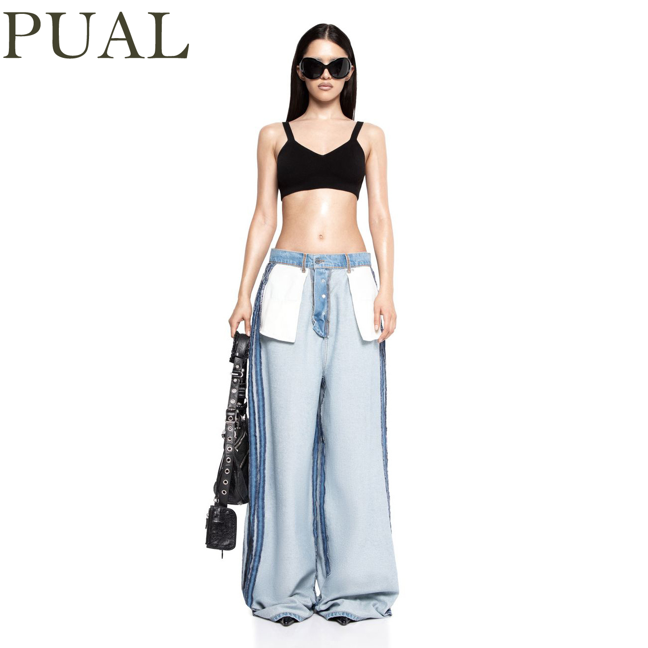 Women Formal Wear With Jeans - PUAL 리버스 웨어 하이웨이스트 청바지 여성용