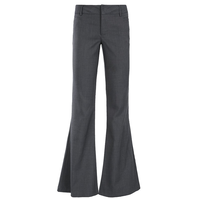 Tailored Trouser Wide - 그레이 풀렝스 팬츠 마이크로 플레어 와이드