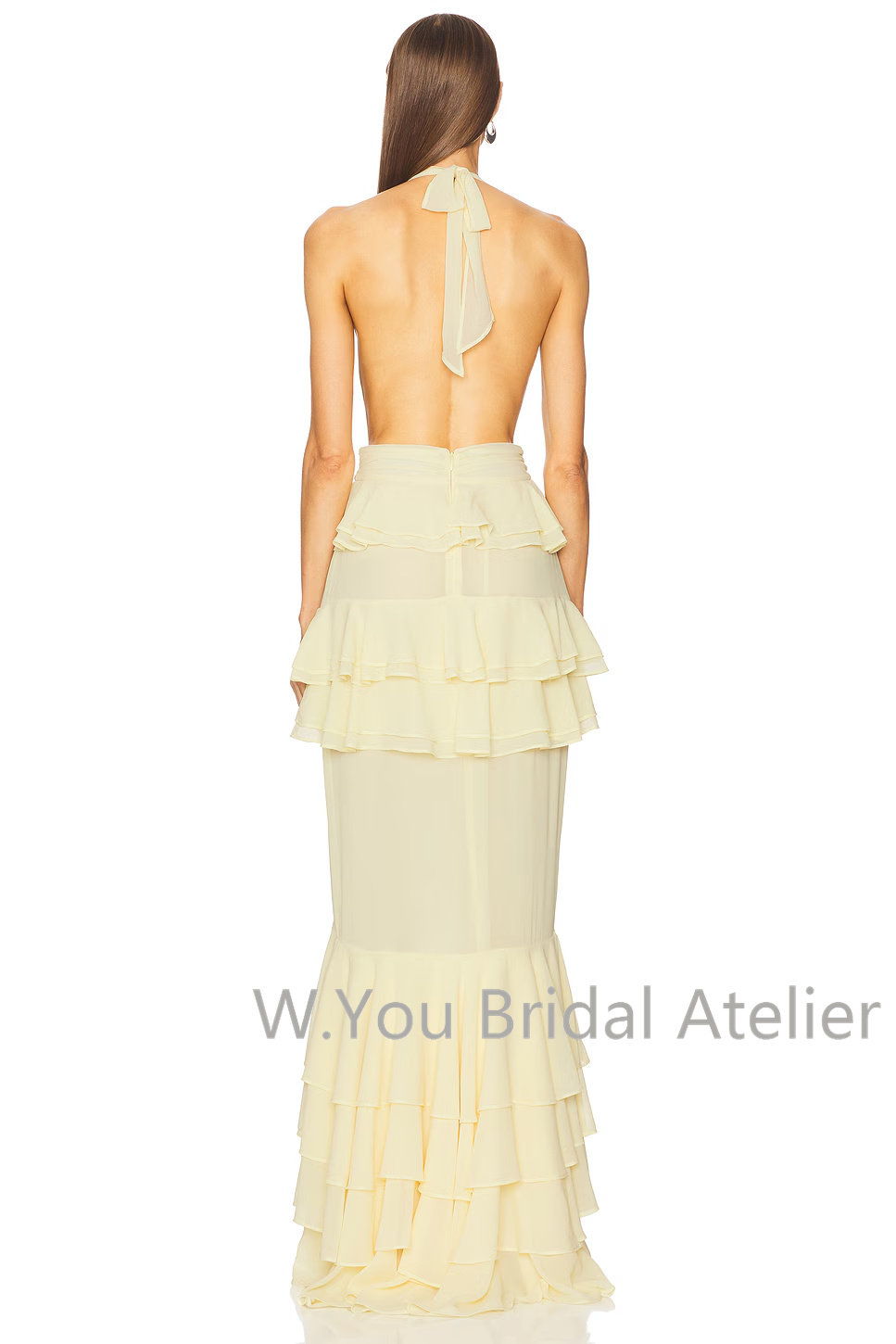 Women'S Formal Wear For Wedding Guest - 이브닝 드레스 딥 V넥 홀터 프론트