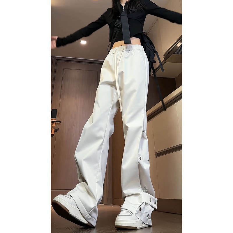 와이드 레그 팬츠 Y2K 여성용 가을 니트 골지 트랙팬 - Tailored Trouser Wide 리뷰 및 가격