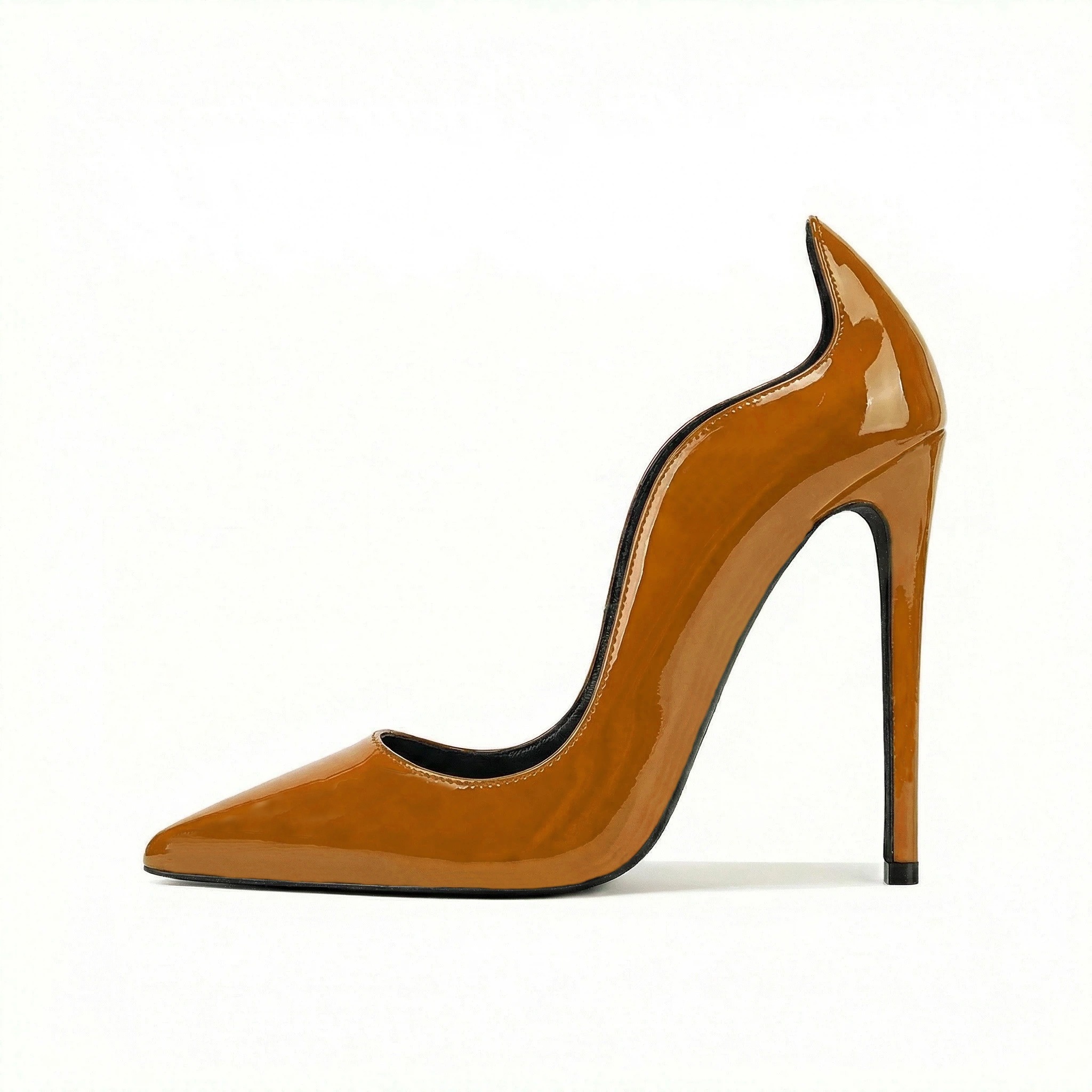 새로운 봄 신상 포인티드 토 스틸레토 싱글 슈즈 에나멜 - Slingback Heel Formal 리뷰 및 가격