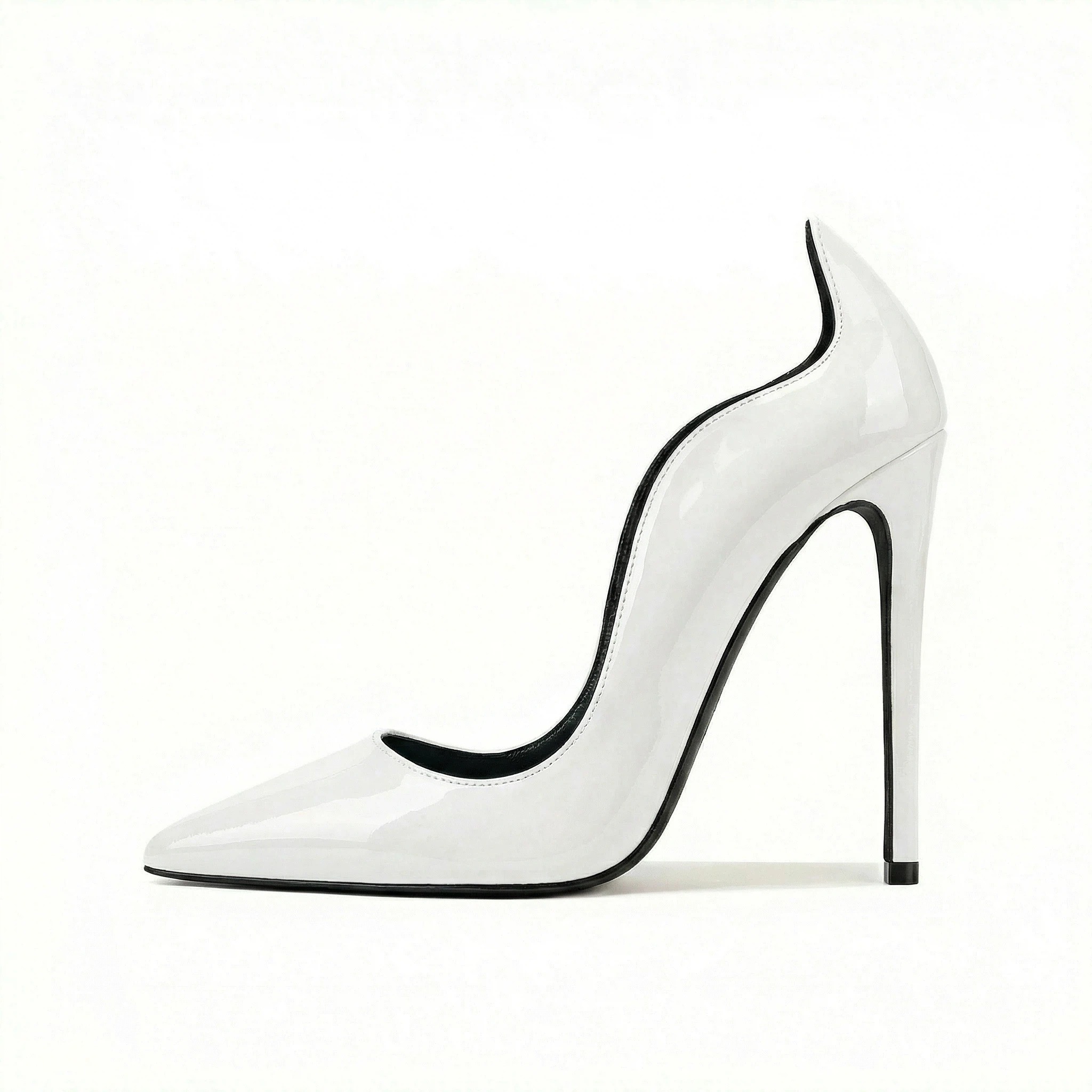 새로운 봄 신상 포인티드 토 스틸레토 싱글 슈즈 에나멜 - Slingback Heel Formal 리뷰 및 가격