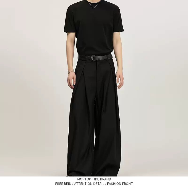 레트로 와이드 레그 플리츠 수트 팬츠, 3D 테일러링  - Tailored Trouser Wide 리뷰 및 가격