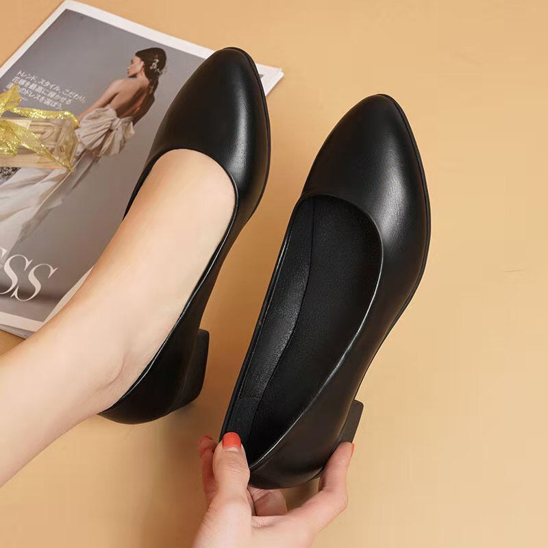2026 여성용 로우힐 펌프스 블랙 천연 가죽 정장 구 - Slingback Heel Formal 리뷰 및 가격