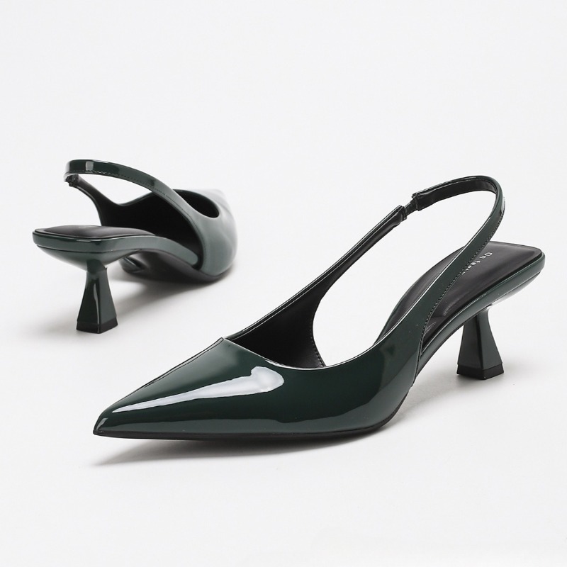 우아한 백리스 하이힐 여성용 럭셔리 페이턴트 가죽 브랜 - Slingback Heel Formal 리뷰 및 가격