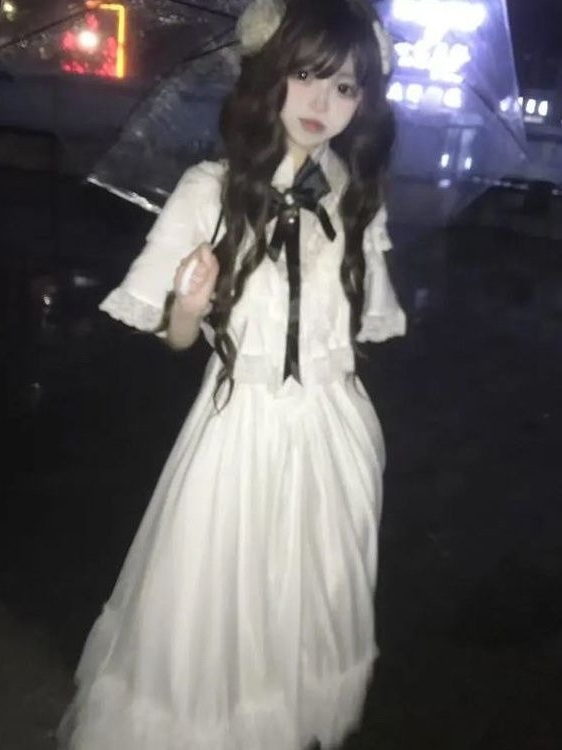 일본식 반소매 리본 레이스 드레스 화이트 슬림 맥시 스 - Women Formal Wear With Skirt 리뷰 및 가격