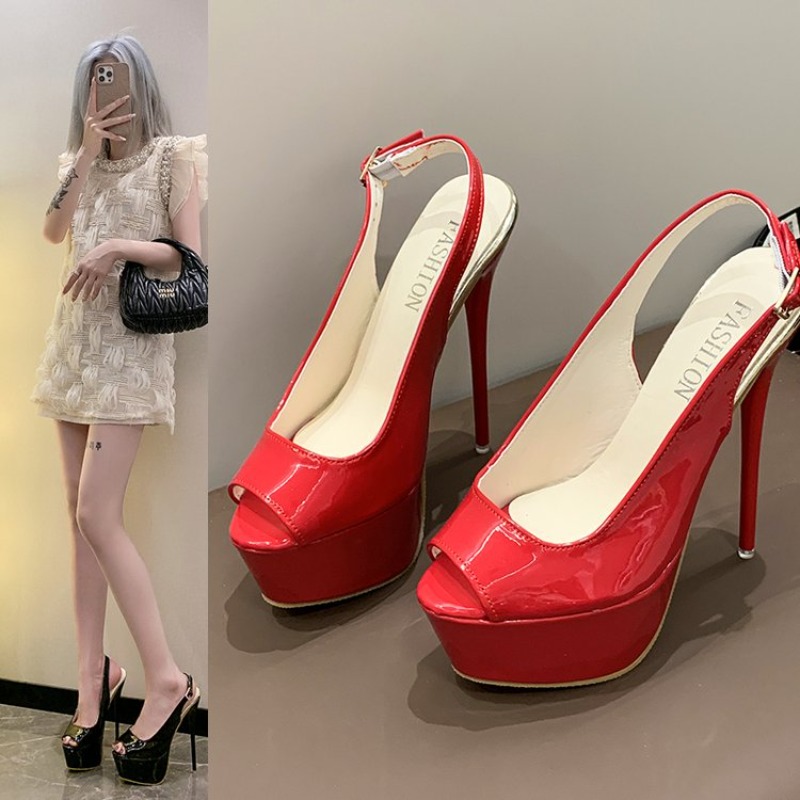 여성용 슬링백 샌들, 매우 높은 스틸레토 힐 플랫폼 펌 - Slingback Heel Formal 리뷰 및 가격