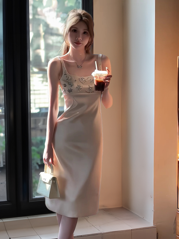 우아한 헤비 워크 새틴 이브닝 드레스 생일 소녀 스트랩 - Women Formal Wear With Skirt 리뷰 및 가격