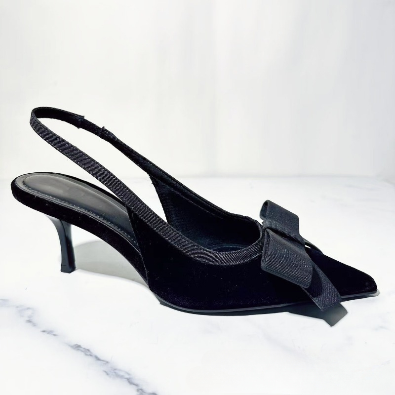 여성용 얇은 힐 포인티드 토 슬링백 펌프, 블랙, 우아 - Slingback Heel Formal 리뷰 및 가격