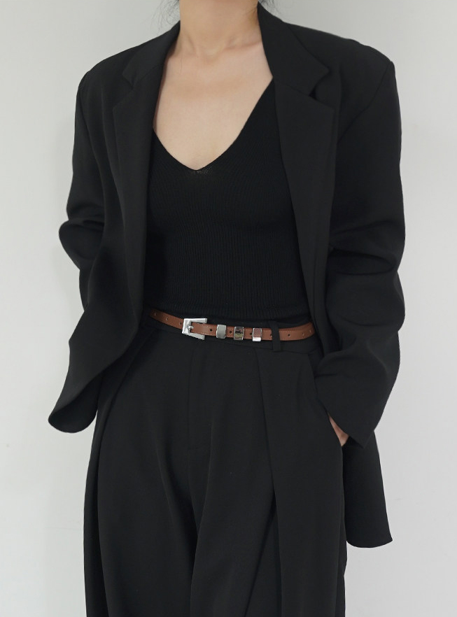 여성 슬림 가죽 허리 벨트, 복고풍 멀티 루프 버클,  - Women Formal Wear With Jeans 리뷰 및 가격