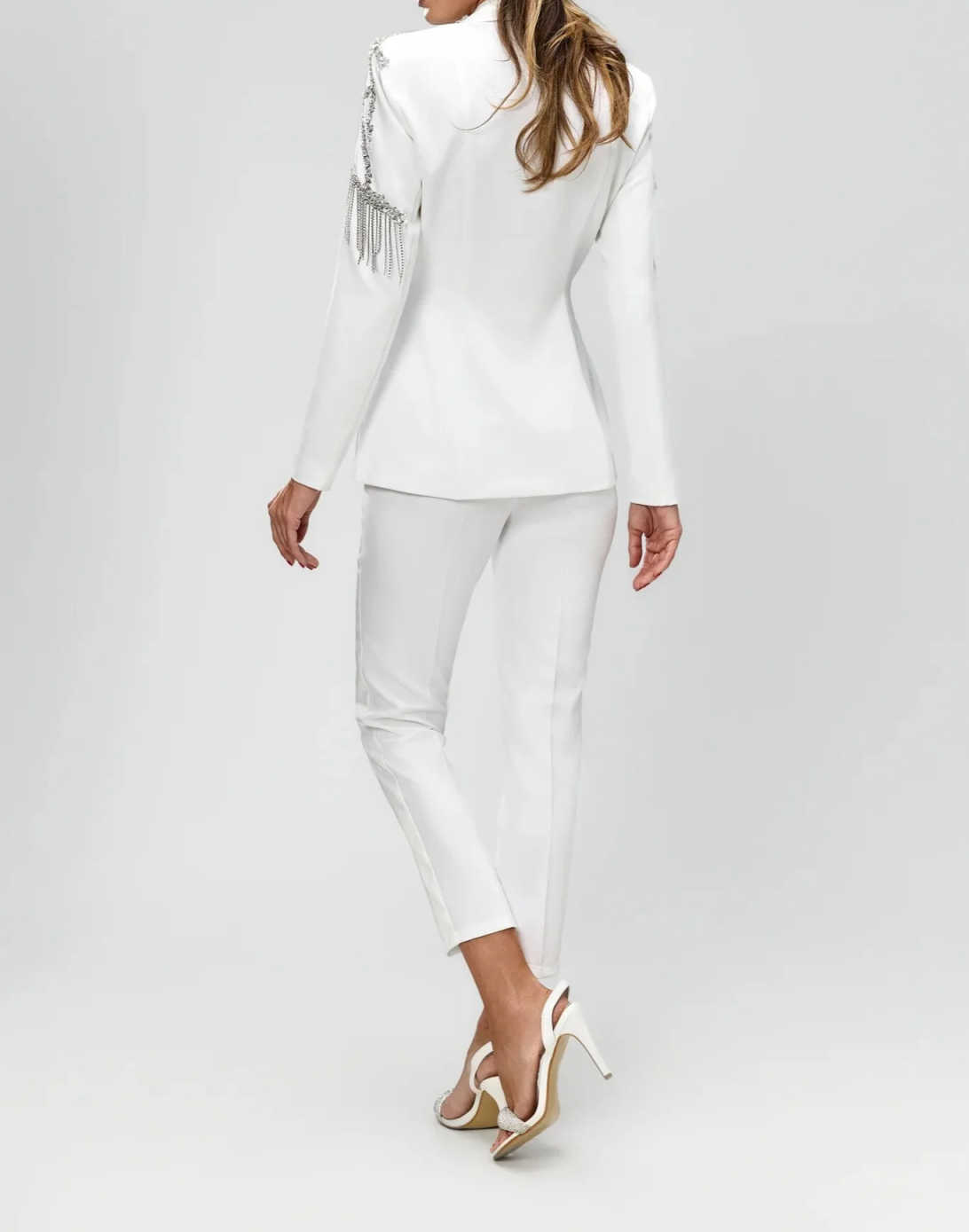 여성을 위한 맞춤형 웨딩 턱시도 비즈 장식 태슬 긴팔  - Women'S Formal Wear For Wedding Guest 리뷰 및 가격