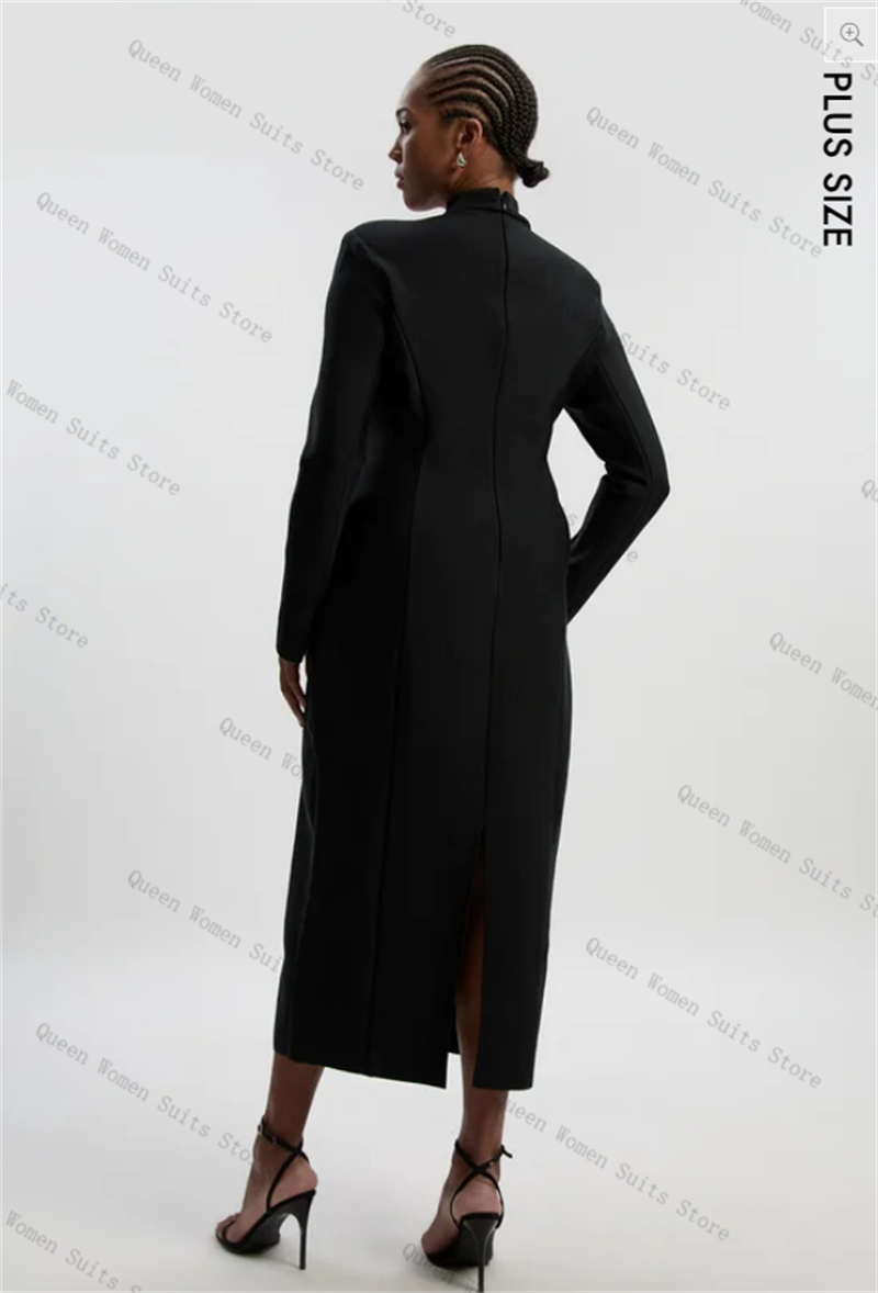 블랙 코튼 여성 정장 1피스 비즈 장식 롱 블레이저 프 - Women'S Formal Wear For Wedding Guest 리뷰 및 가격