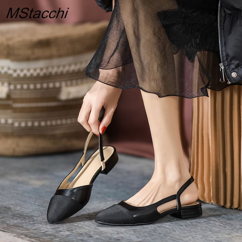 패치 워크 가죽 슬링 백 여성 샌들 패션 플랫 힐 공식 - Slingback Heel Formal 리뷰 및 가격